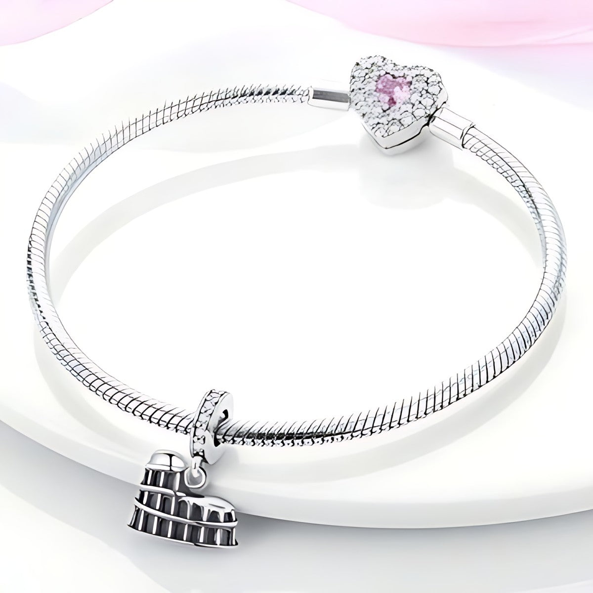 Colosseum charm – ezüstözött