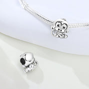 Majom charm – ezüstözött