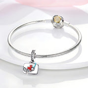 Elsősegélytáska charm – ezüstözött