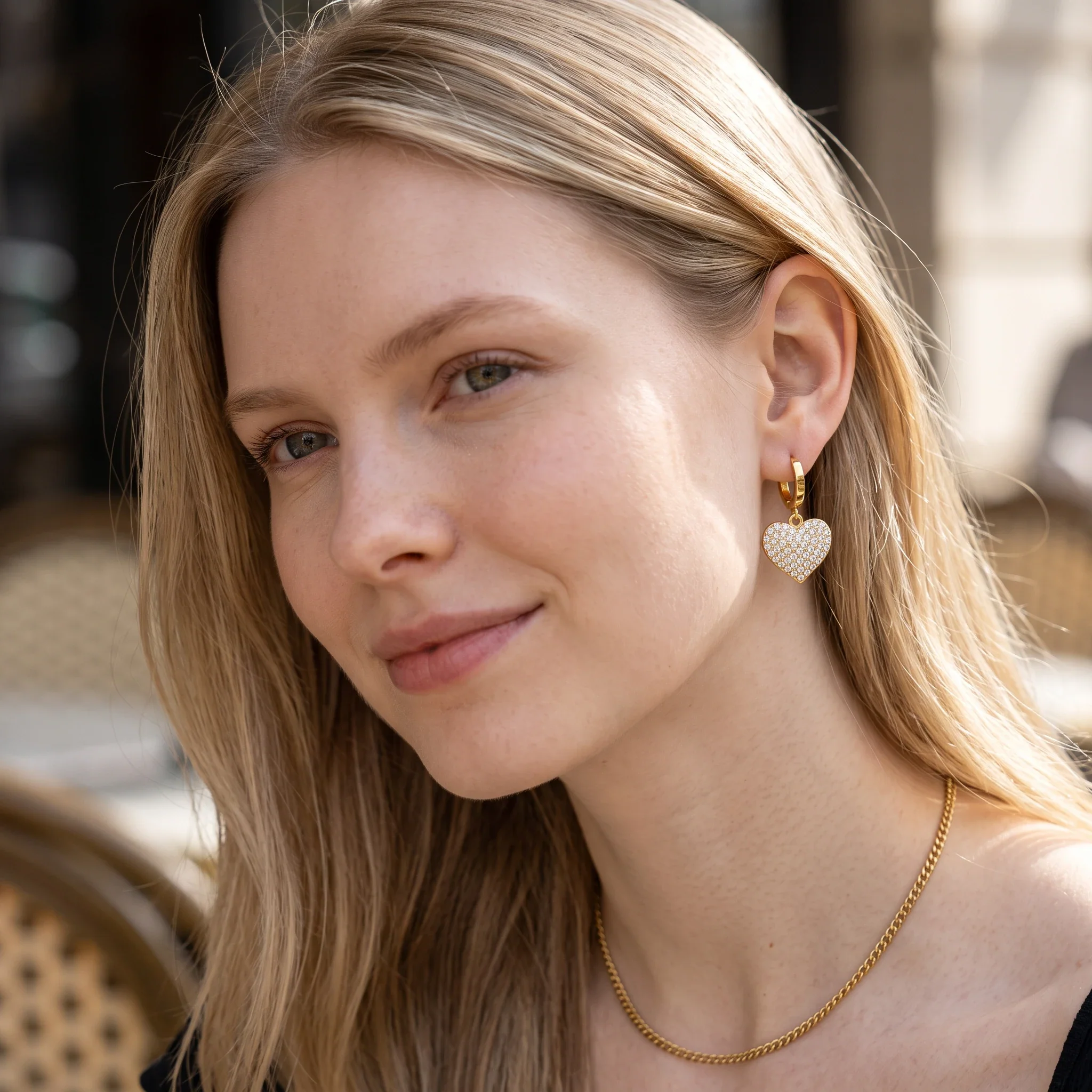 Léonie fülbevaló nemesacélból – 2. nézet
