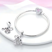 Family életfa charm – ezüstözött