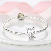 Gombolyagos cica charm – ezüstözött