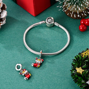 Karácsonyi csizma charm – ezüstözött