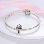 Kismajom charm – ezüstözött