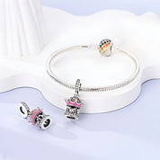 Körhinta charm – ezüstözött