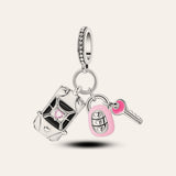 Autókulcs charm – ezüstözött