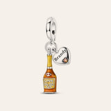 Brandys palack charm – ezüstözött