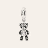 Csillogó panda charm – ezüstözött