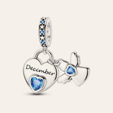 December születési hónap angyal charm – ezüstözött