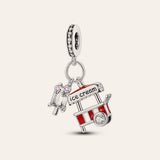 Fagyis kocsi charm – ezüstözött