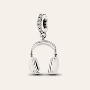 Fejhallgató charm – ezüstözött