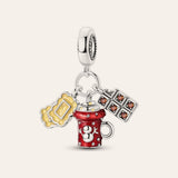Forró csoki charm – ezüstözött