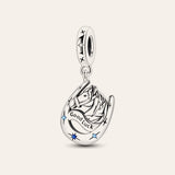 Good Luck patkó charm – ezüstözött