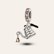 Kávéfőző kanna charm – ezüstözött