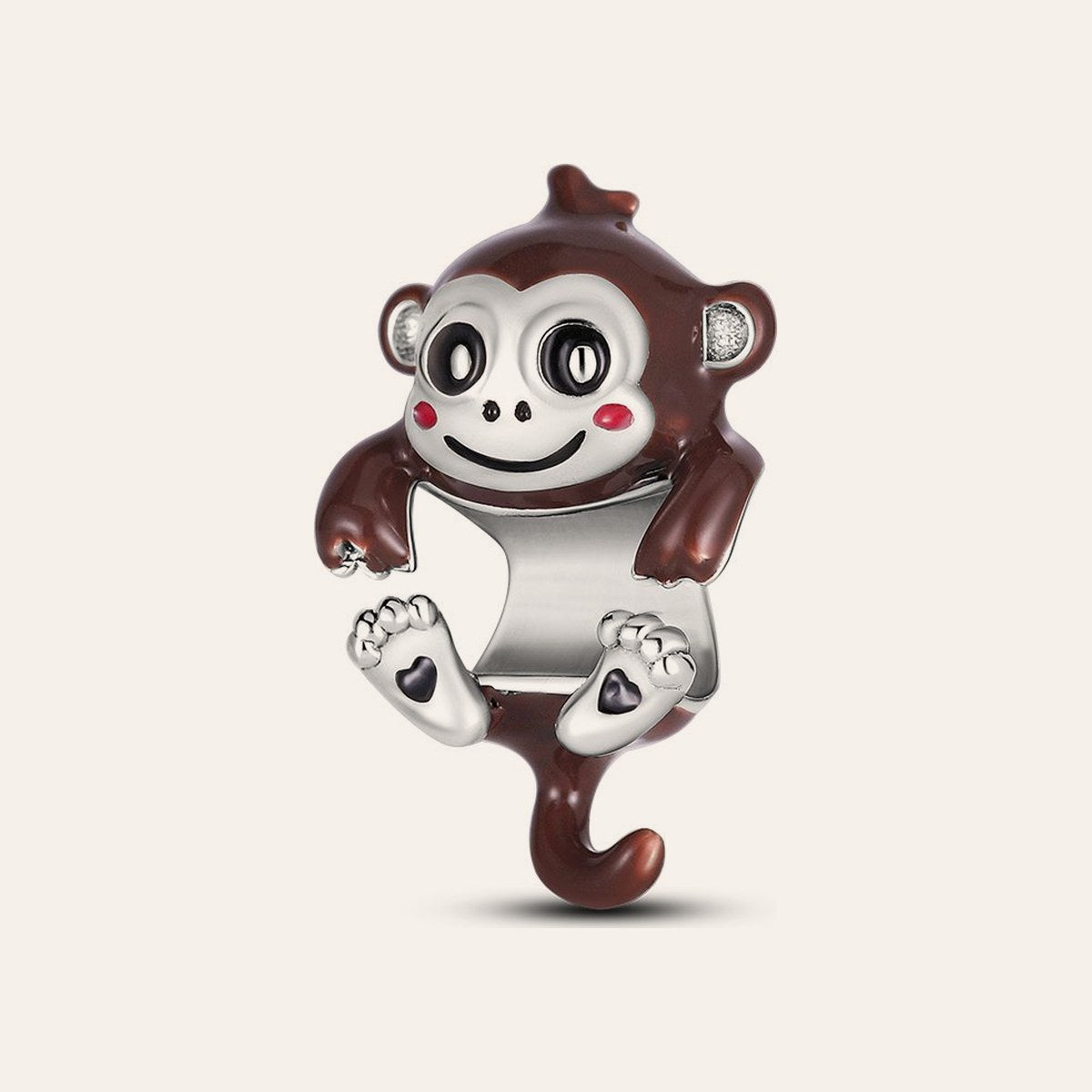 Kismajom charm – ezüstözött