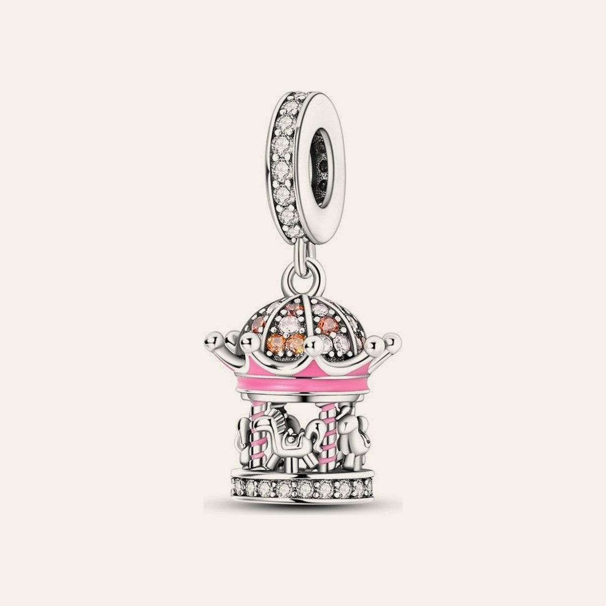 Körhinta charm – ezüstözött