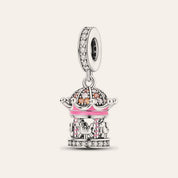 Körhinta charm – ezüstözött