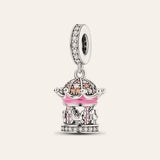 Körhinta charm – ezüstözött