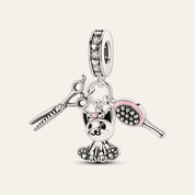 Kutyakozmetika charm – ezüstözött