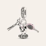 Kutyakozmetika charm – ezüstözött