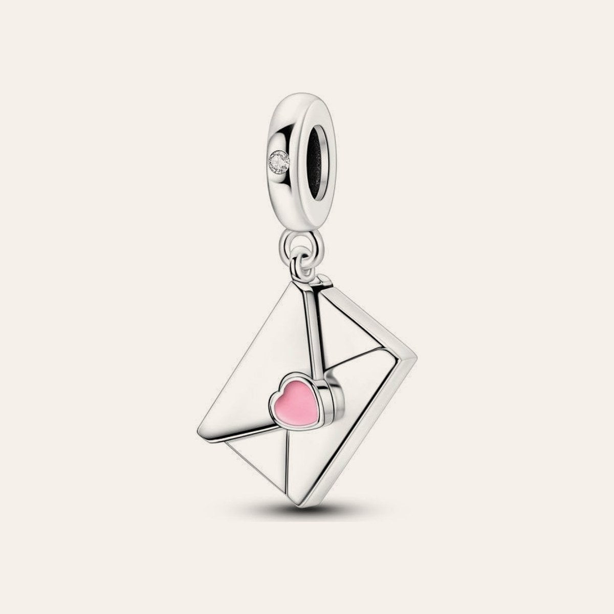 Levél anyának charm – ezüstözött
