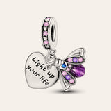 Light up your life szentjánosbogár charm – ezüstözött