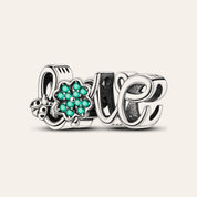 LOVE lóherés charm – ezüstözött