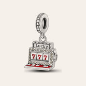 Lucky 777 charm – ezüstözött
