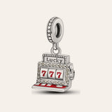 Lucky 777 charm – ezüstözött