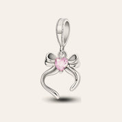 Masnis szív charm – ezüstözött