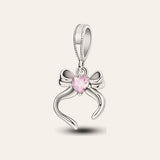 Masnis szív charm – ezüstözött