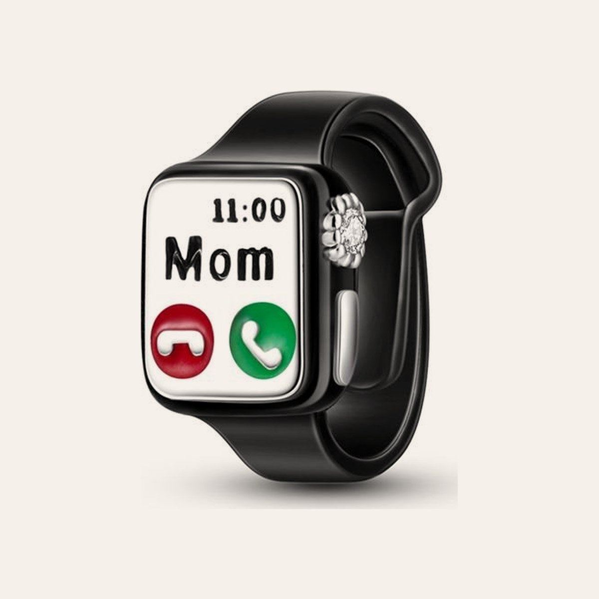 Mom hívás okosóra charm – ezüstözött
