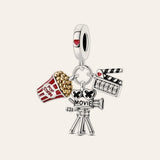 Mozi charm popcornnal – ezüstözött