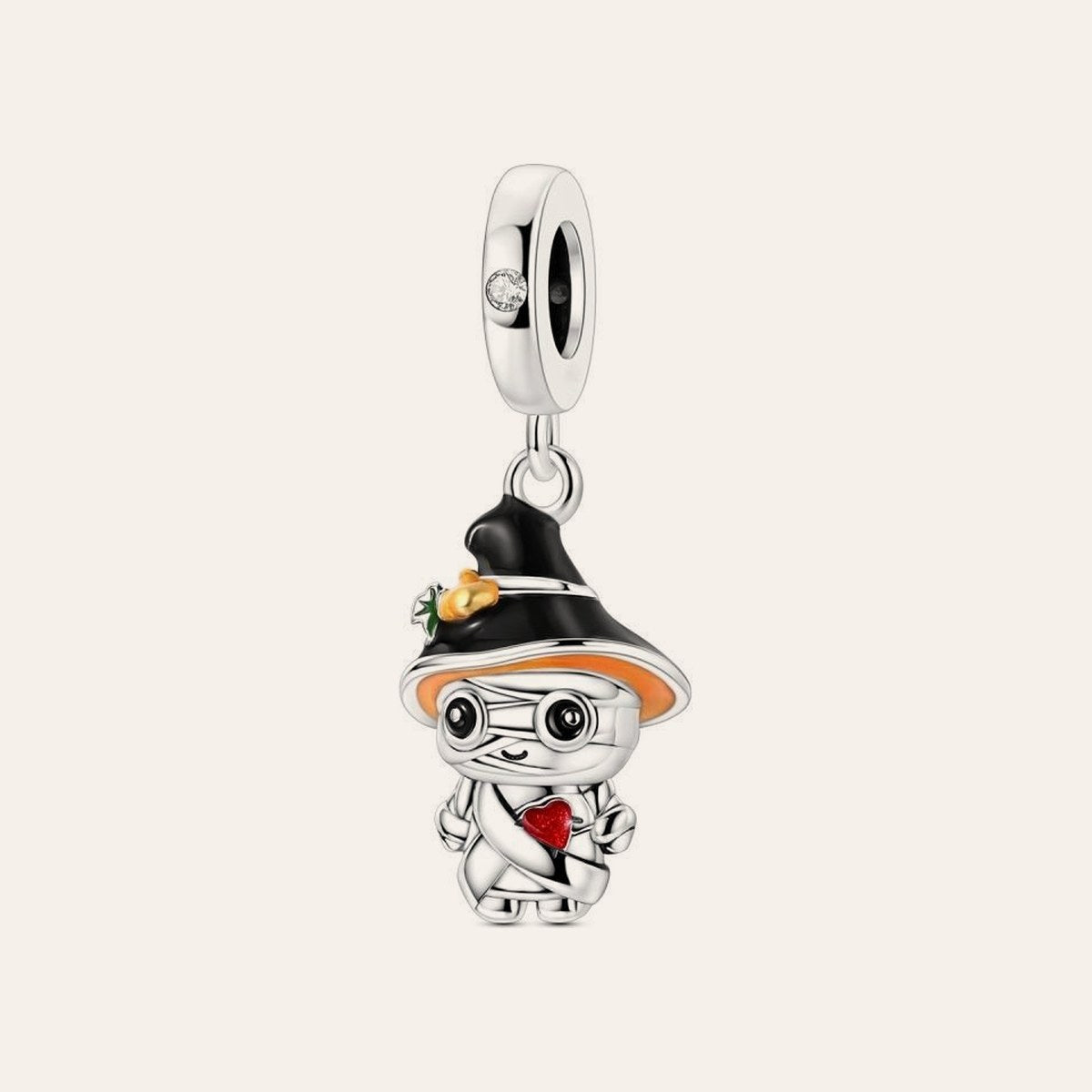 Múmia charm – ezüstözött
