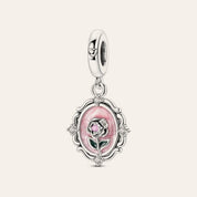 Örök rózsa charm – ezüstözött