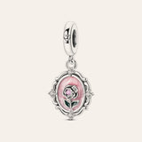 Örök rózsa charm – ezüstözött