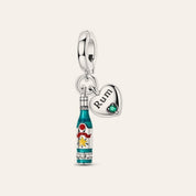 Rumos palack charm – ezüstözött