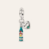 Rumos palack charm – ezüstözött
