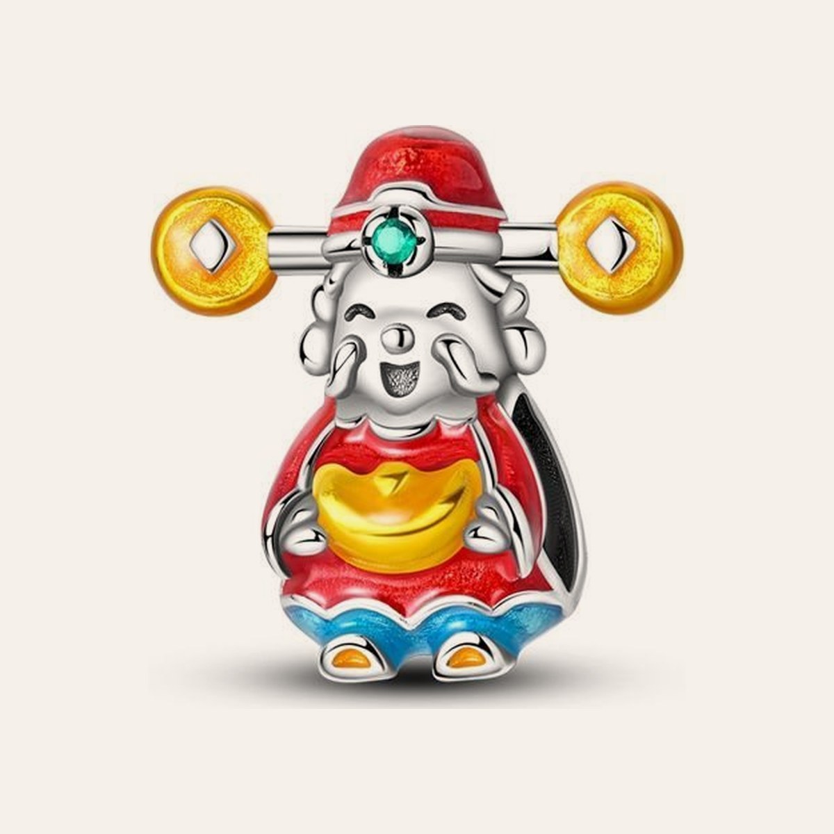 Szerencsehozó figura charm – ezüstözött