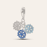 Téli hópelyhek charm – ezüstözött
