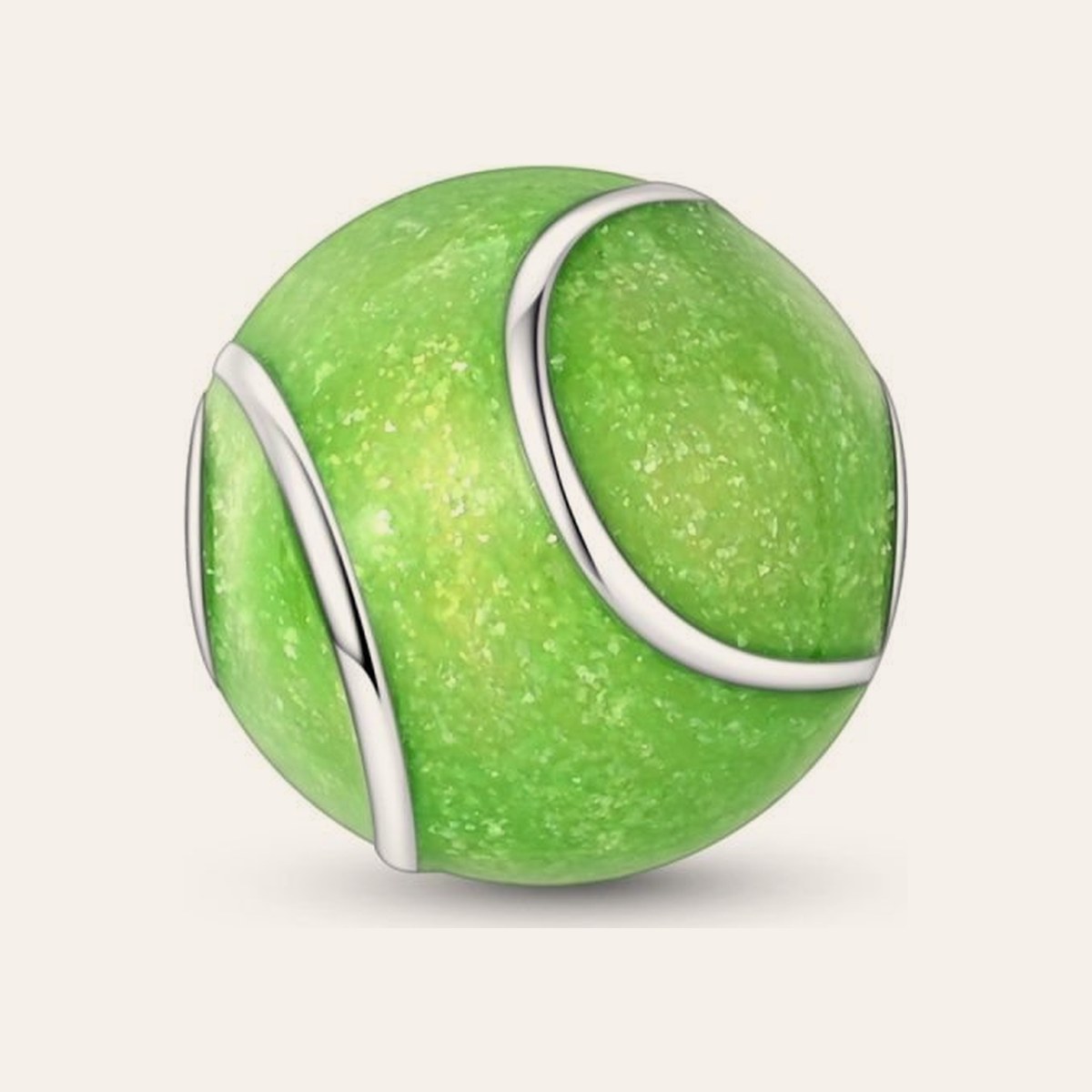 Teniszlabda charm – ezüstözött