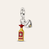 Tequilás palack charm – ezüstözött