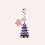 Tokiói pagoda charm – ezüstözött