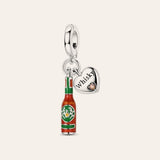 Whiskys palack charm – ezüstözött