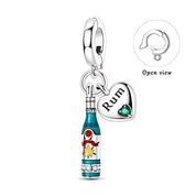 Rumos palack charm – ezüstözött