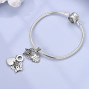 Strength & Faith pillangós szív charm – ezüstözött