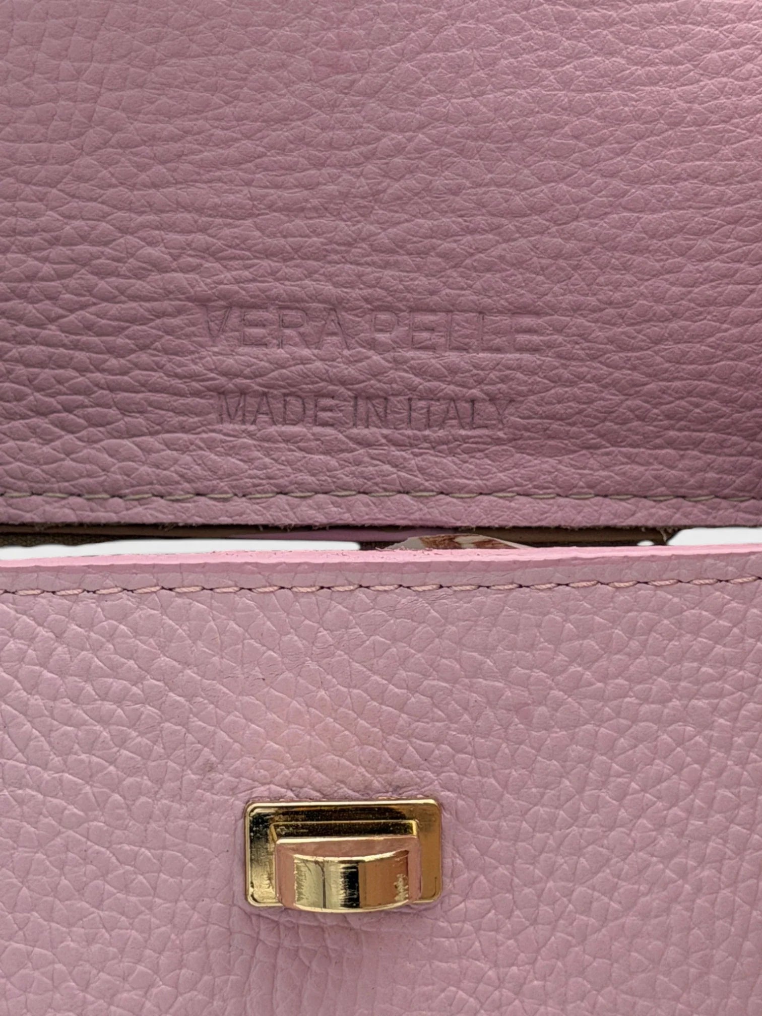 Lea Lab Lunetta pink – Vera Pelle Made in Italy dombornyomás