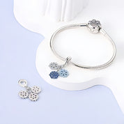 Téli hópelyhek charm – ezüstözött