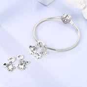 You & Me puzzle charm – ezüstözött