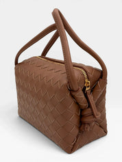 Lea Lab Chiara világosbarna box bag cipzár részlet